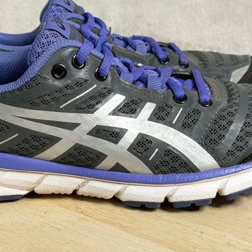 Asics Gel-Zaraca‎ Womens Running Shoes Grey Black Purple Low Top Sneakers